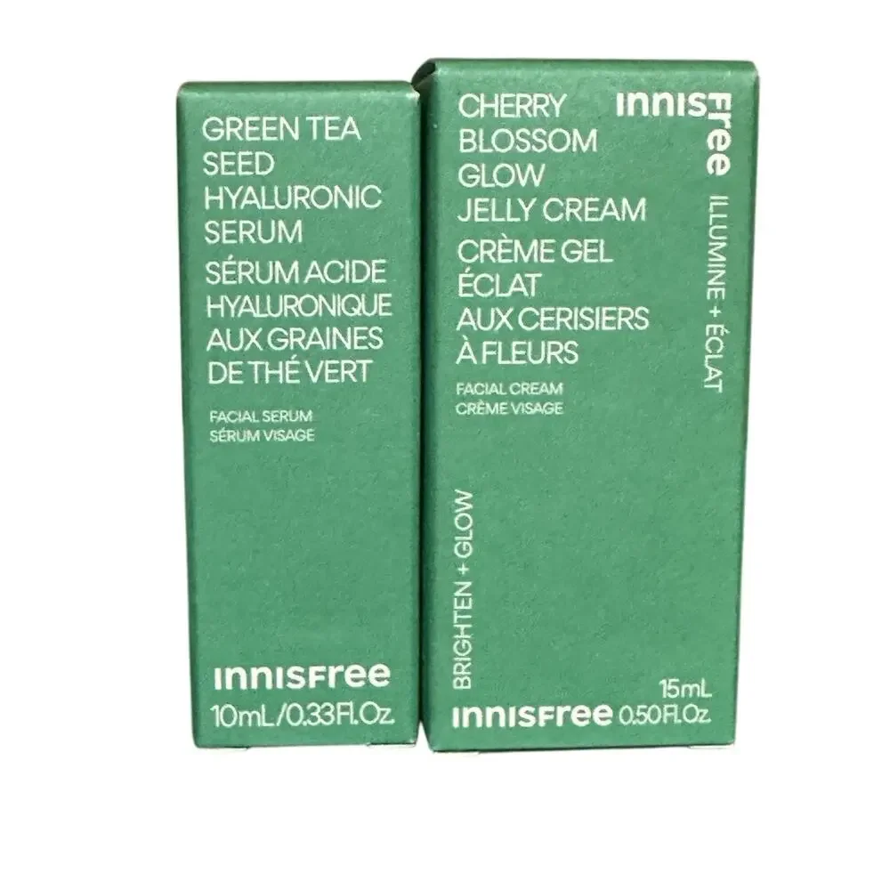 Innisfree Green Tea Hyaluronic Acid Serum Travel Cherry Jelly Cream New Set